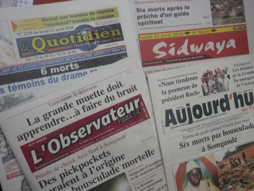 Politique, sécurité et syndicalisme au menu des journaux burkinabè