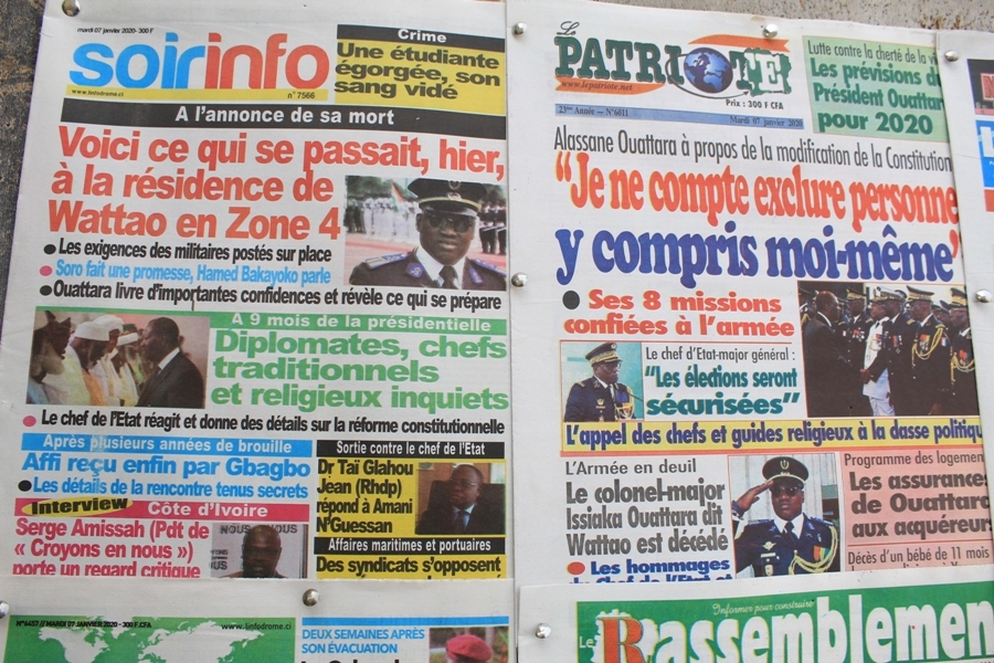 Le décès du Colonel-major Wattao domine la Une des journaux ivoiriens