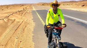 Le Marocain Karim Mosta prêt à relier Amsterdam à Dakar à vélo