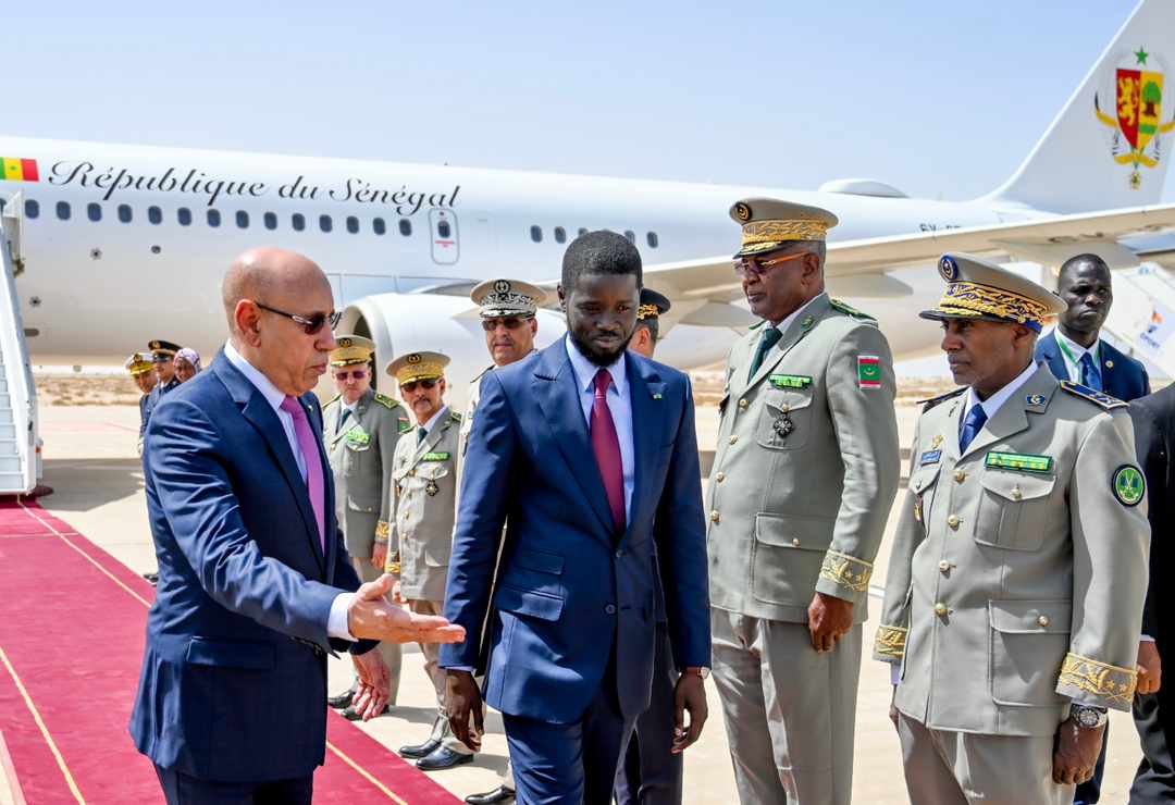 Le Président Bassirou Diomaye Faye arrive a Nouakchott en Mauritanie
